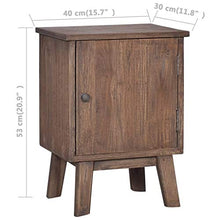 vidaXL Comodino 40x30x53 cm in Legno Massello di Teak