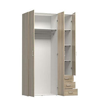 Armadio 3 Ante e 3 Cassetti Laminato Rovere