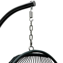 Xhtoe, sedia a dondolo in rattan, con tappetino grigio chiaro, per esterni e interni, in vimini