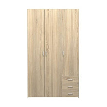 Armadio 3 Ante e 3 Cassetti Laminato Rovere