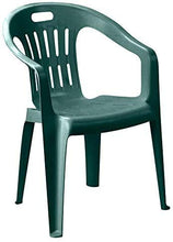 Sedia Verde con Braccioli | 4 Pezzi | Poltroncina in Plastica Impilabile da Giardino Garden Bar Interno Esterno Campeggio Balcone Pizzeria