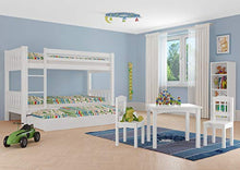 Erst-Holz Letto Bianco a Castello per Ragazzi per materassi 90x200 in Pino con Box 3° Letto 60.06-09WS7