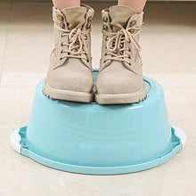 Lavandino in plastica per uso domestico, piccolo e spesso, rotondo, lavabo, lavabo, lavabo piccolo, blu