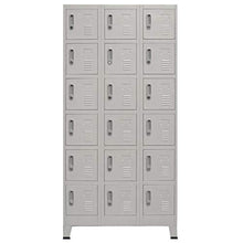 FAMIROSA Armadietto a 18 Scomparti in Metallo 90x40x180 cm