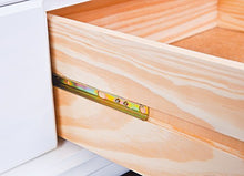 Esidra Eureka Armadio 2 Ante e 2 Cassetti, Pino, Bianco, 140x116x57 cm