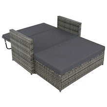 Festnight Set Divani da Giardino, Set di Mobili da Giardino 5 pz in Polyrattan Grigio