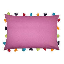 Bordeaux Cushion Cover with Colorful Tassels (5 PCS 14 x 20â)