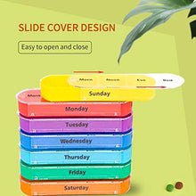Portapillole Notebook da 7 giorni Portapillole Organizer per dispenser di farmaci Portatile Mattina Luna Sera Bedtime con pelle PU （Scatola per tablet 7 giorni 28 celle）
