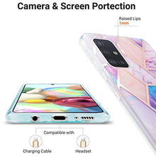 Custodia in TPU (IMD marmore) per Samsung Galaxy A71/A715, colore viola