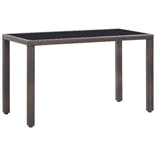 OUSEE Set da Pranzo da Giardino 5 pz con Cuscini Polyrattan Marrone