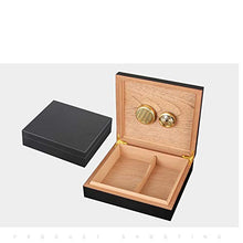 QZF Holder Cigar Cigar Caso Cigar Humidor Box 30-35 Sigarette Cedar Legno umidificatore Storage Case Cigar Box con igrometro,Rosso