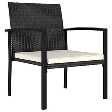 vidaXL Sedie da Pranzo per Giardino 4 pz in Polyrattan Grigio