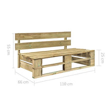 FAMIROSA Panca da Giardino con Pallet in Legno-4694