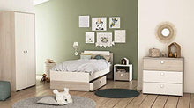 13Casa - Easy A6 - Comodino. Dim: 33x42x43 h cm. Col: Bianco, Acacia. Mat: MDF., legno_composito