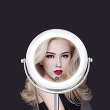 YYHAD - Specchio cosmetico con illuminazione a 360° e doppio specchio girevole per il trucco