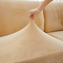 C/N Copriseduta Divano in Velluto Federa Elasticizzata Copri Seduta Divano copridivano Seduta con Cuscini Separati Beige - Arredi Casa