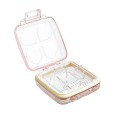 QQDL - Custodia per pillole, organizer per pillole, rimovibile, con 4 scomparti, scomparto per pillole e medicinali, per uso quotidiano e in viaggio