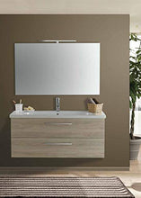 Set Mobile Lavabo Specchio LED Arredo Bagno Moderno Londra100 CERAMICHEMIRANDA-Rovere Cortina