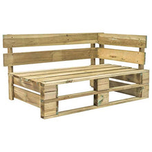 SKM Divano da Giardino su Pallet con Cuscini Rossi in Legno PinoB