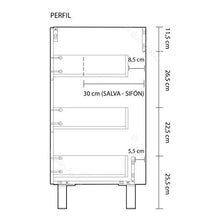 13Casa Atena B10 Set Mobile Bagno + Specchio, Melamina, 80 x 45 x 86 cm