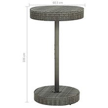 FAMIROSA Tavolo da Giardino Grigio 60,5x106 cm in Polyrattan