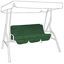 Winnerruby - Rivestimento per sedia a dondolo a 3 posti, impermeabile, 150 x 150 x 10 cm, nero/verde/caffè verde, 150 x 150 x 10 cm.