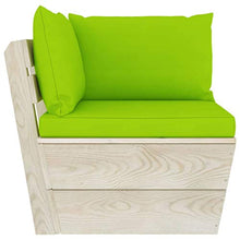 FAMIROSA Set Divani da Giardino su Pallet 9 pz con Cuscini Legno Abete-3671