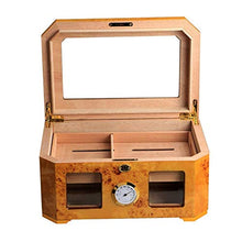 XUSHEN-HU Doppio Pallet Cassetto Humidor Giallo Mass Cigar