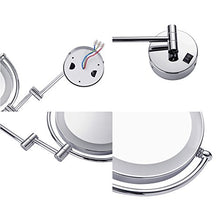 AECHOO Bathroom wall mirrors LED illuminated make-up mirrors 10X magnification Hidden installation Simply and luxurious Decor for Hotel Vanity Chrome finish