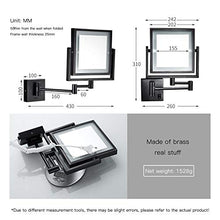 Specchio per Trucco A LED con Specchio Illuminato Specchio Telescopico Pieghevole A Un Lato Specchio Ingranditore da Parete per Bagno