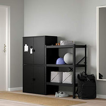 Armadio BROR con 2 ante 76x40x66 cm nero
