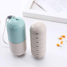 Lazder, contenitore per pillole per 7 giorni, contenitore per pillole, contenitore per medicine e vitamine, impermeabile, portatile da viaggio