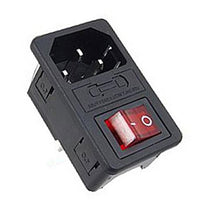 SaySure - 10A 250V Male Input Socket with Fuse Switch 3 Pin Power