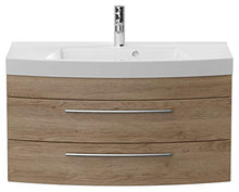 Mobile bagno curvo Bella 100cm rovere chiaro