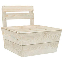 vidaXL, divano a pallet, in legno di abete impregnato, divano centrale, modulare, divano da giardino, poltrona, divano da giardino