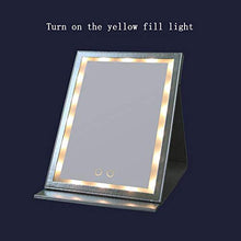 WM LED Touch PU Specchio Fill Light Beauty Makeup Cura della Pelle Specchio Specchio Il Trucco Specchio Il Trucco da Tavolo Specchio Pieghevole Portatile mirror-10.24