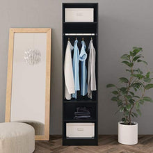 FAMIROSA Armadio Nero 50x50x200 cm in Truciolato