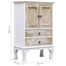 FAMIROSA Credenza con Cassetti Bianca 50x30x80 cm in Legno