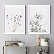 RRTYA - Poster su tela con pianta di eucalipto di lavanda e pianta (03,60 x 80 cm, senza cornice)