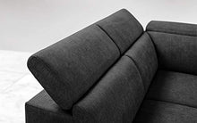 Dafnedesign.Com - Divano angolare 3 posti con penisola a Sinistra - Colore: Nero - cm. 271 x 222 x 94h