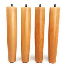 viglietti Set di 4 Pezzi Piedi Faggio per Reti a Doghe in Legno, H 25 cm