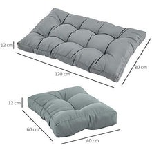 giordano shop Set 3 Cuscini Seduta e 2 Schienali per Pallet in Poliestere Imbottito Grigio Scuro