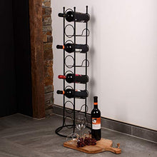 RM Design - Portabottiglie per bottiglie di vino e acqua, per 8 bottiglie, colore: nero