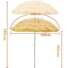 LDJ Ombrellone da Giardino Rotondo Ombrellone Spiaggia, Protezione UV Ombrelloni Stile Hawaiano con Tilt Funzione per Cortile Pool Patio E Spiaggia 1.8m/6ft