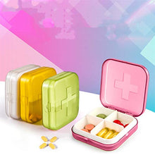 DOITOOL - Contenitore per pillole da viaggio, con 6 griglie, in plastica, impermeabile, porta pillole portatile (verde, bianco, rosa, arancione)