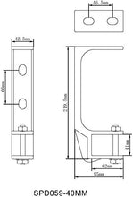 Vana deutschland GmbH SPP059 - Supporto per tenda da sole, 40 mm, 2 pezzi, colore: Bianco/Grigio