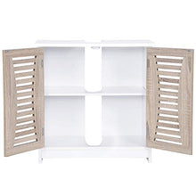 WOLTU Mobile a Terra Sottolavabo Armadietto da Bagno in MDF a 2 Ripiani con Ante 60x30x60,5cm