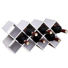 LHQ-HQ Wine Rack Legno - Pratico Decorazione Domestica Mestieri, Adatto for la casa, Bar, ECC, Bianco, 11 griglia