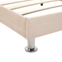 SKM Letto con Materasso Tessuto Beige 140x200 cm (42.34kg)