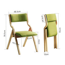 Chair QL Sedia Pieghevole in Legno Massello, Sedia Pranzo con Schienale Imbottito, Sedia con Rivestimento Sfoderabile per La Pulizia